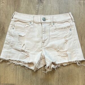 Women's Pale Pink Distressed Shorts - Size 0